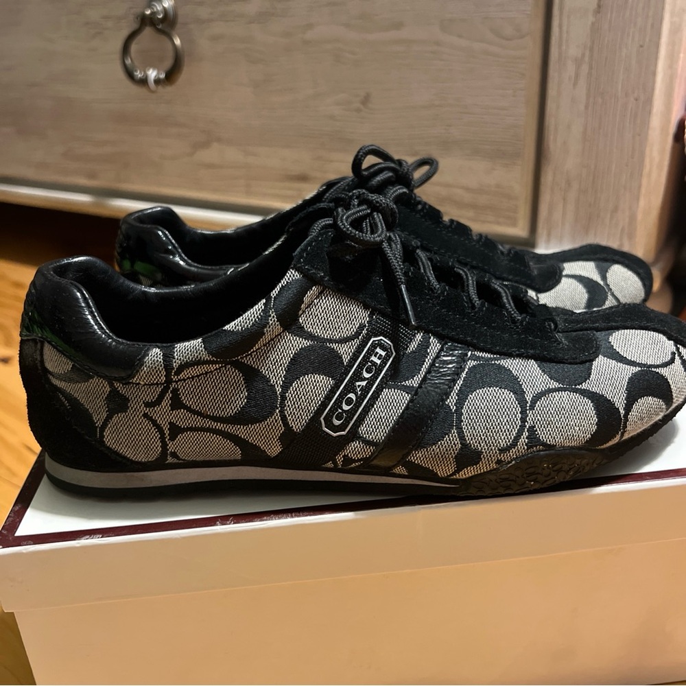 Coach Monogram Black and Gray Sneakers